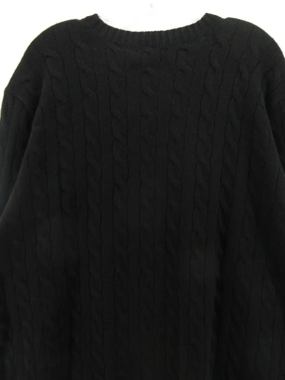 Polo Ralph Lauren Sweater 3XB Wool Cashmere Cable Knit Pony Crewneck
